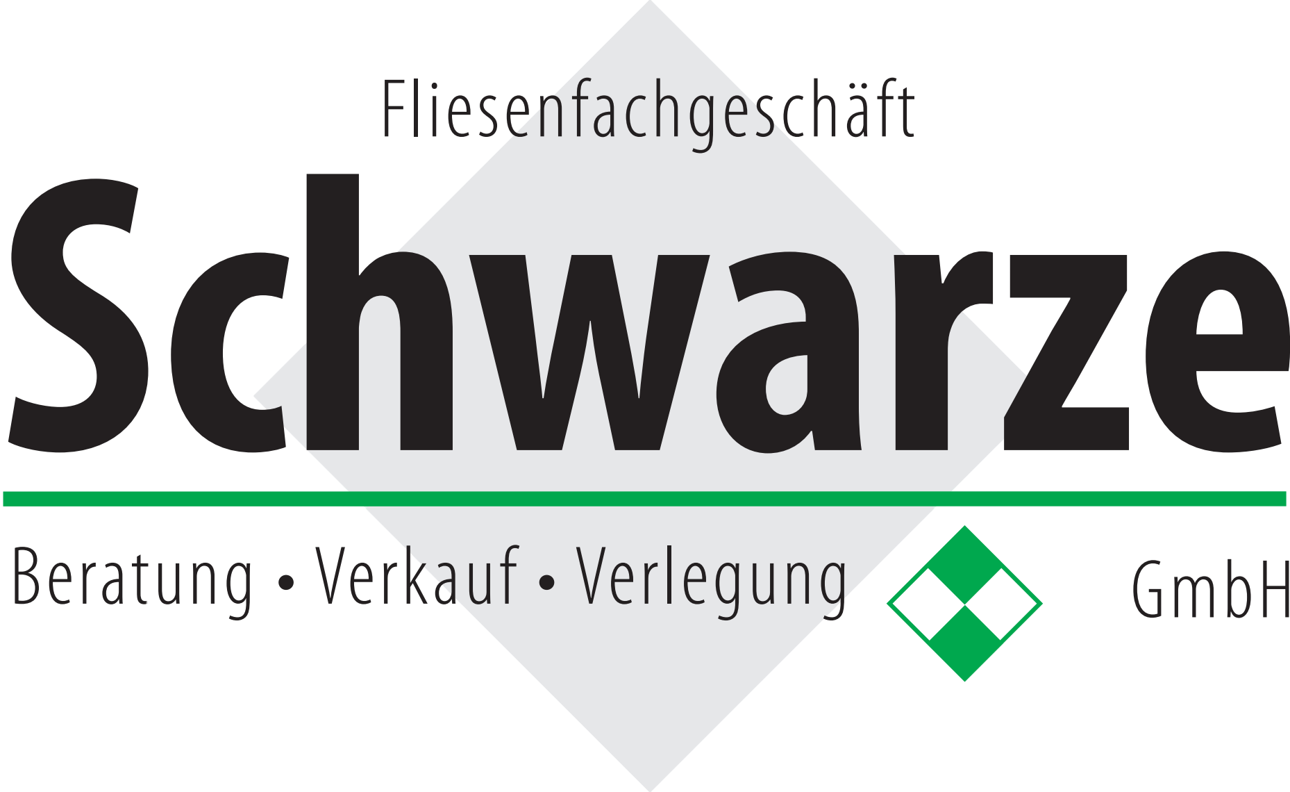 Schwarze Fliesen Logo